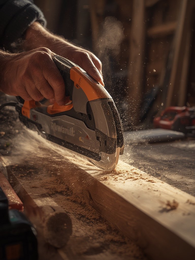 circular saw in action