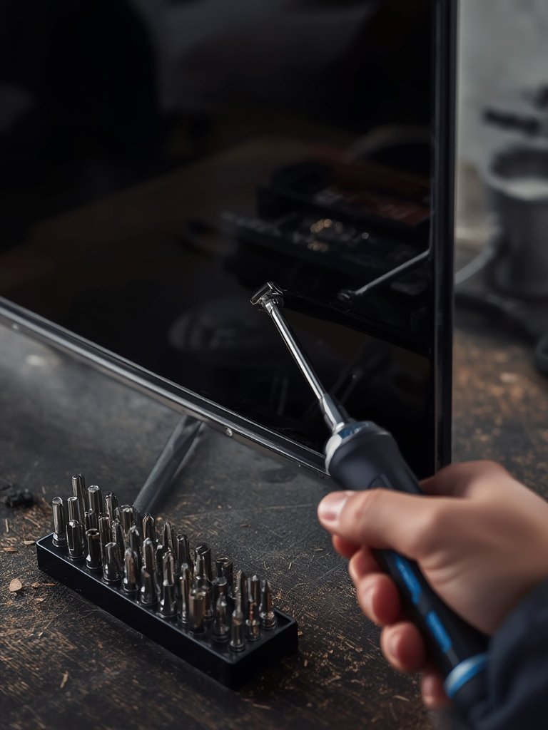 ratcheting screwdriver in action