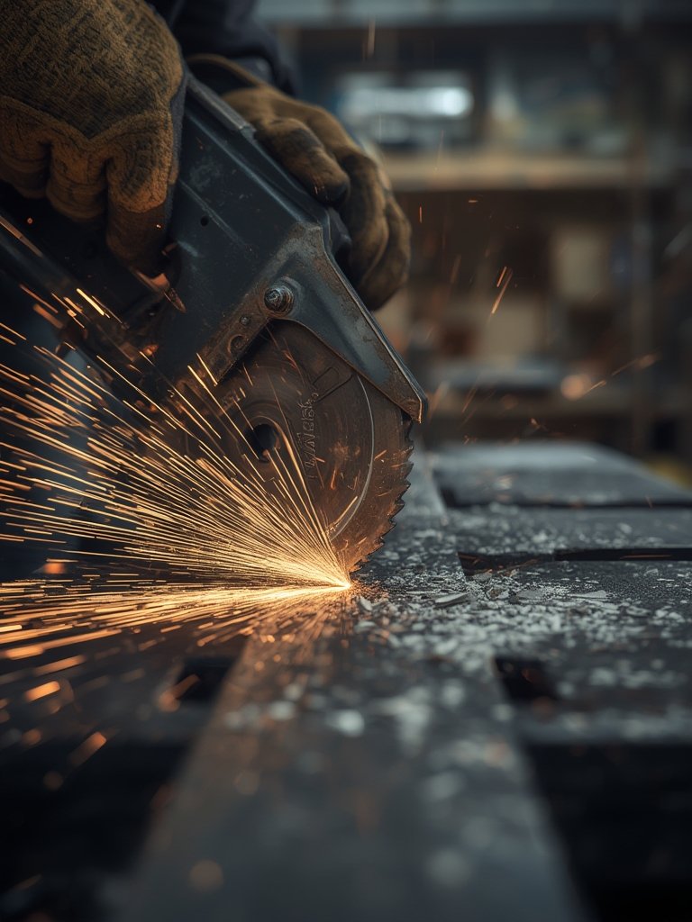 stainless blade in action